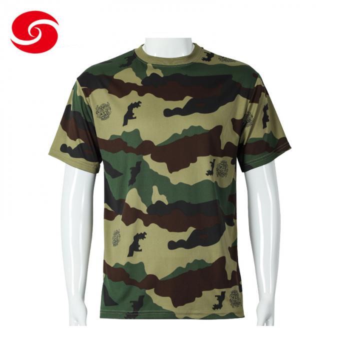 T-shirt personalizado mercado da camuflagem da floresta do algodão de África