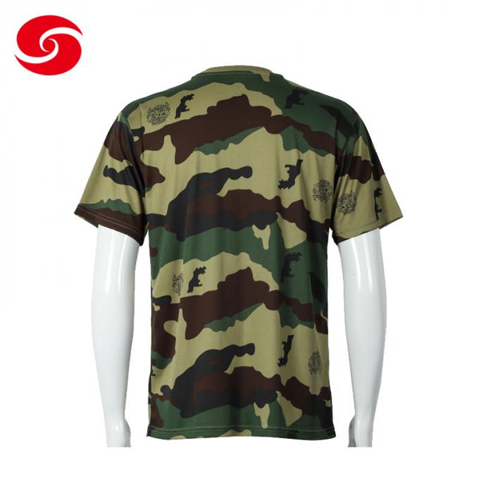 T-shirt personalizado mercado da camuflagem da floresta do algodão de África