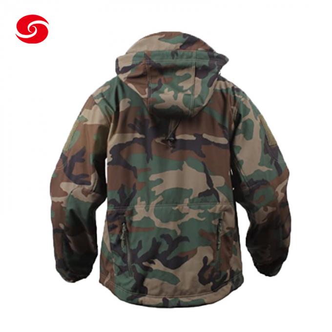 Shell Jacket macia feita sob encomenda por atacado de alta qualidade com Logo Military Camouflage Mens Jacket