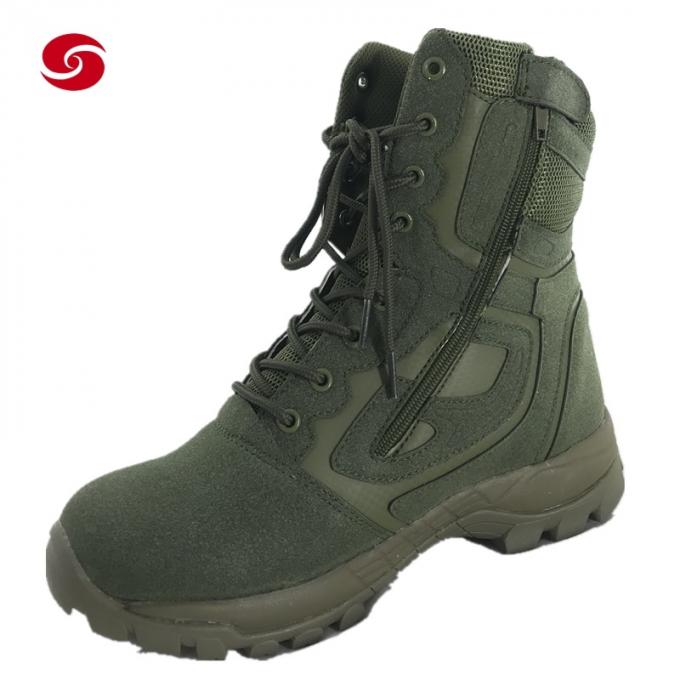 Botas exteriores de caminhada militares personalizadas do tornozelo do combate tático da cor