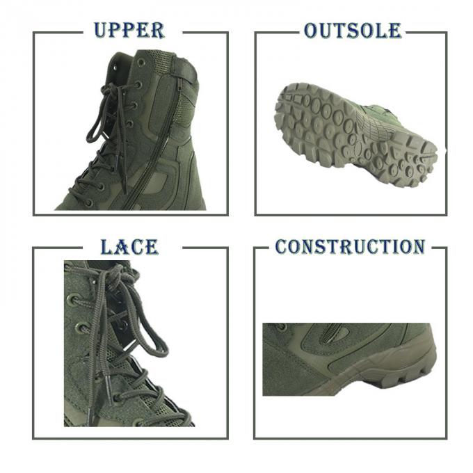 Botas exteriores de caminhada militares personalizadas do tornozelo do combate tático da cor