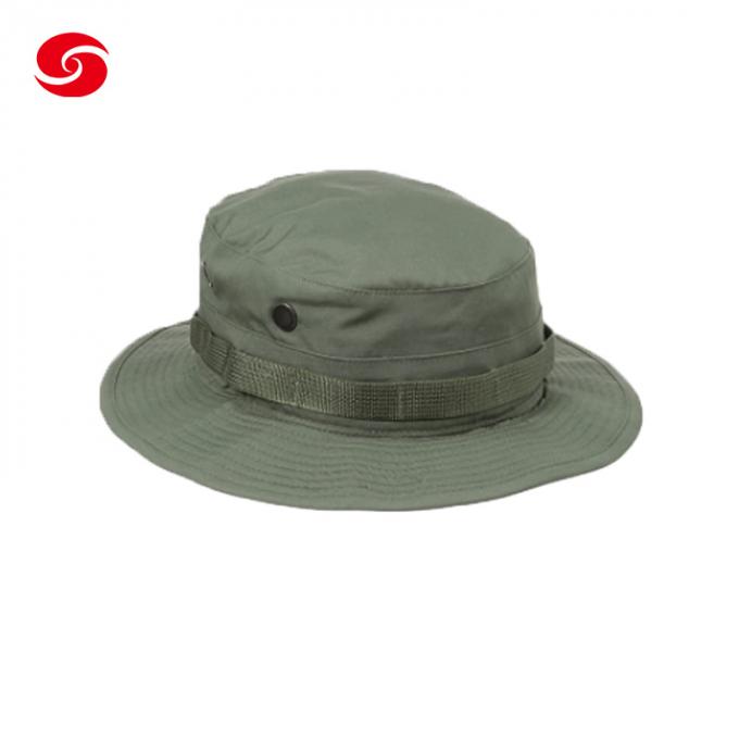Chapéu tático militar dos chapéus militares baratos de Olive Green Hats Fishing Boonie da cubeta