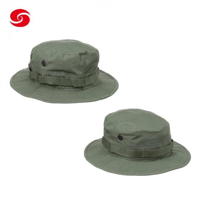 Chapéu tático militar dos chapéus militares baratos de Olive Green Hats Fishing Boonie da cubeta